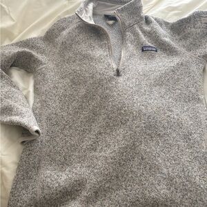 Patagonia Women's Heather Gray Quarter-Zip Sweatshirt